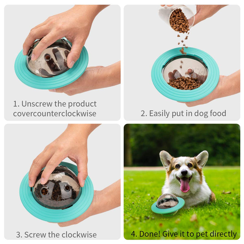 Locisne Pet Eating Treat Ball Food Dispenser Interactive Toys Dog Cat Slow Eating Treat Ball Activity Center Feeder Puzzle Toy for Small Medium Pet - PawsPlanet Australia