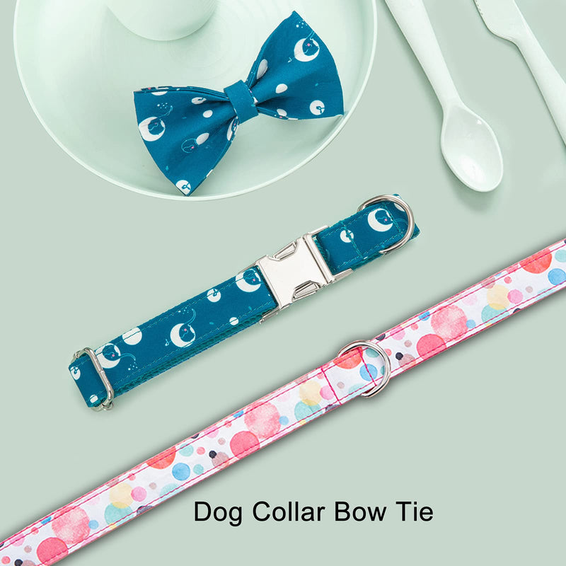 Dog Collar with Bow, Boy Girl Dog Bow Tie Collar for Puppy Small Medium Large Dogs, Soft & Comfortable Blue Elephant Collars, Cute Adjustable Bow Tie Collar for Dogs Cats XS - PawsPlanet Australia