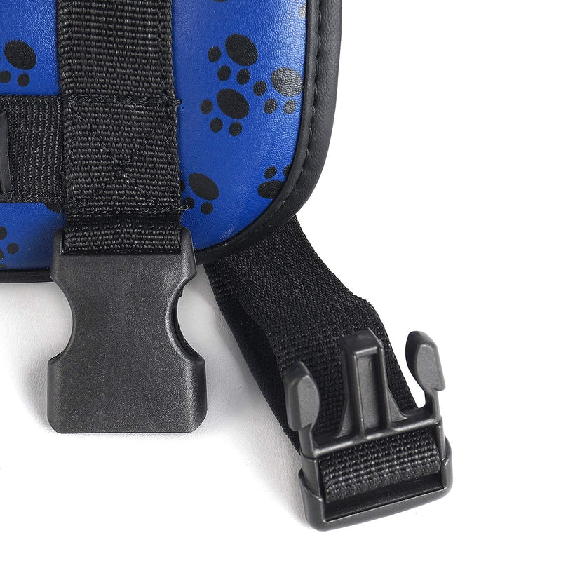 Pet Armour Dog Harness Strong Adjustable Leather Soft Padded - No Pull Harness for dogs with Handle, Breathable, Washable, Weatherproof Lightweight for Outdoor Activities, Medium and Small Dog harness Blue Paws - PawsPlanet Australia