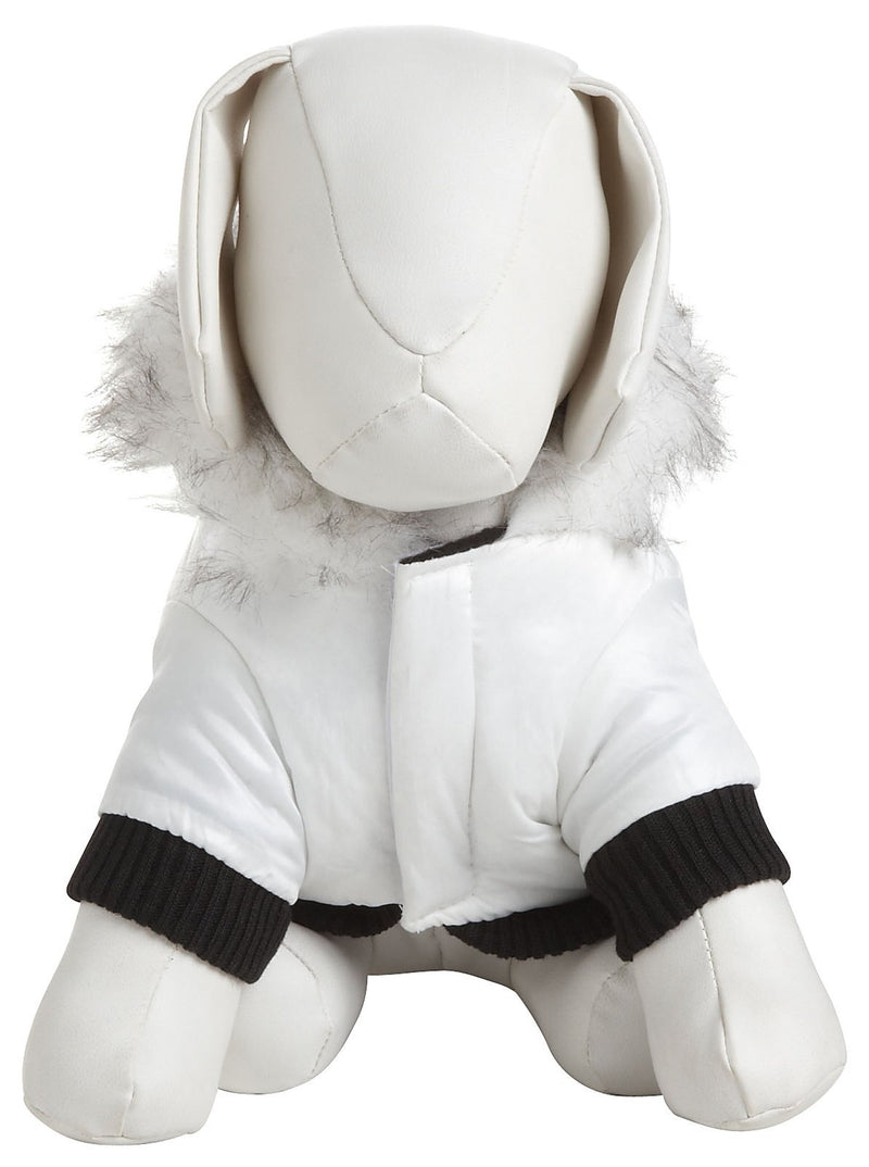 Aspen Winter-White Fashion Pet Parka Coat Winter White Small - PawsPlanet Australia