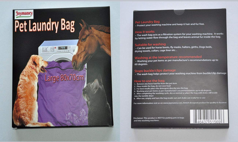 [Australia] - Joymaney Pet Laundry Bag | Stops Pet Hair Blocking The Washing Machine | Jumbo Size Wash Bag Ideal for Dog Cat Horse | Hair Remover Safely Purple 