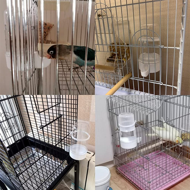 YJJKJ Pet Bird Water Feeder, 13.5 Oz Parrot Water Dispenser, Bird Cage Suspended Automatic Water Dispenser for Parakeet Budgie Lovebirds Cockatiel 1PCS - PawsPlanet Australia
