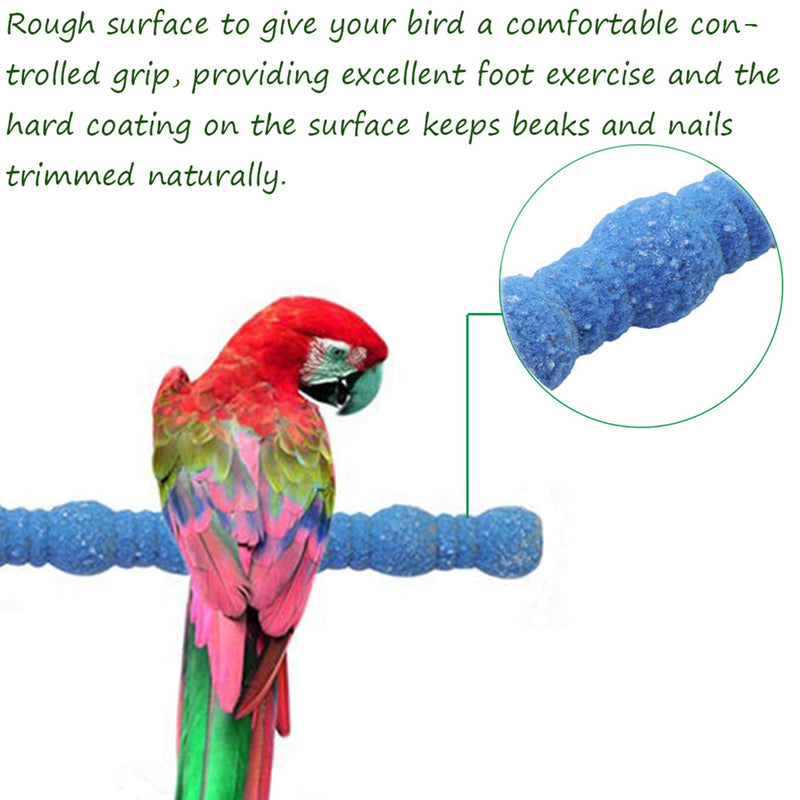 kathson Bird Perch Parrot Stand Cage Accessories Natural Wooden Stick Paw Grinding Rough-surfaced Chew Toy for Cockatiels,Cockatoo,Lorikeet,Conure,Parakeet 3 Pack (Random Color) - PawsPlanet Australia