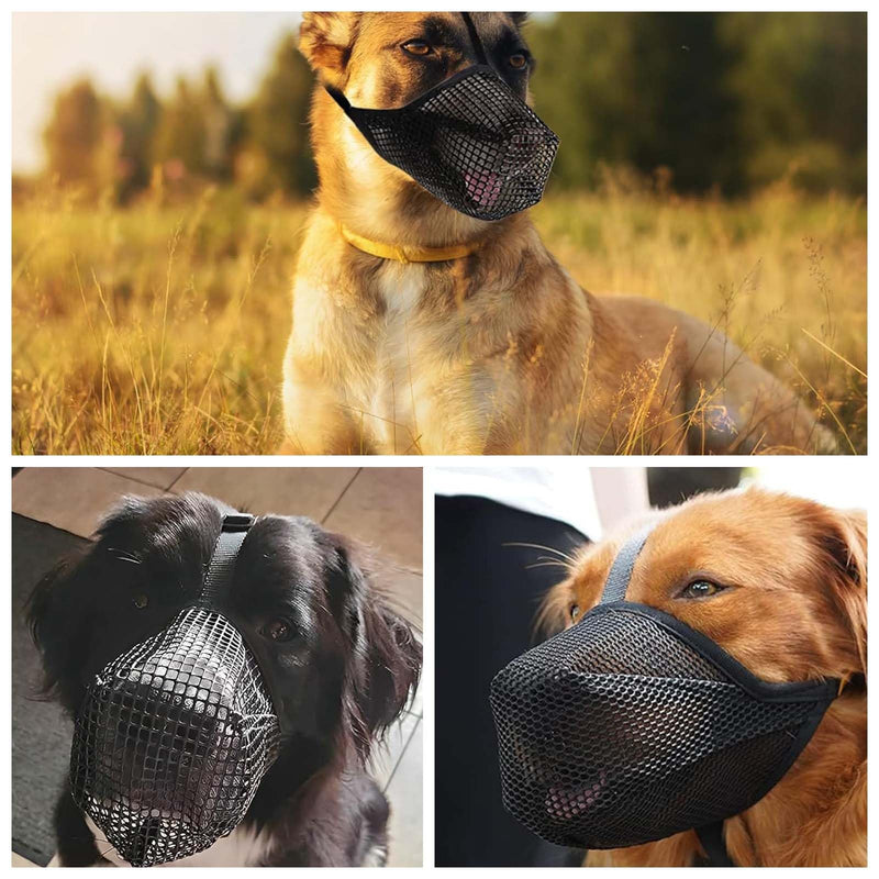 Muzzle, Muzzle for Large Dogs, Dog Muzzle Soft and Comfortable Soft Adjustable Mesh Muzzles, Breathable Pet Mask Dog Training for Small Medium Large Dogs - PawsPlanet Australia
