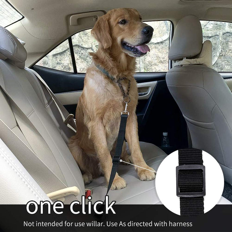Pet Seat Belt, Pack of 2 Car Seat Belt for Dogs, Puppy Accessories, Pet Car Seat Belt with Adjustable Length and Nylon Fabric, Improved Dog Car Harness - PawsPlanet Australia