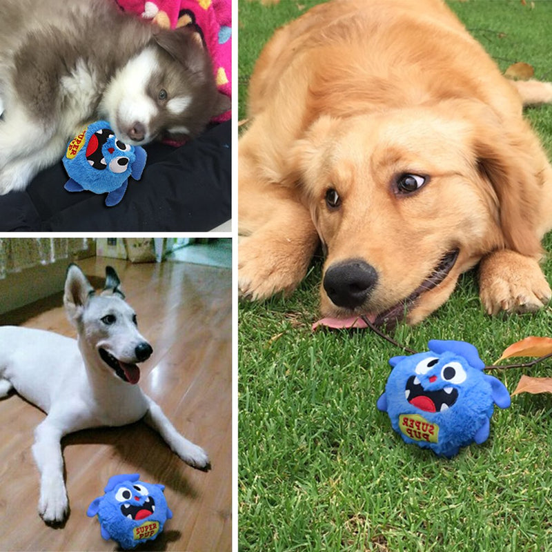 [Australia] - Petbobi Upgrade Dog Toys Interactive Monster Plush Giggle Ball Shake Squeak Crazy Bouncer Toys Exercise Electronic Toy for Puppy Motorized Entertainment for Pets 