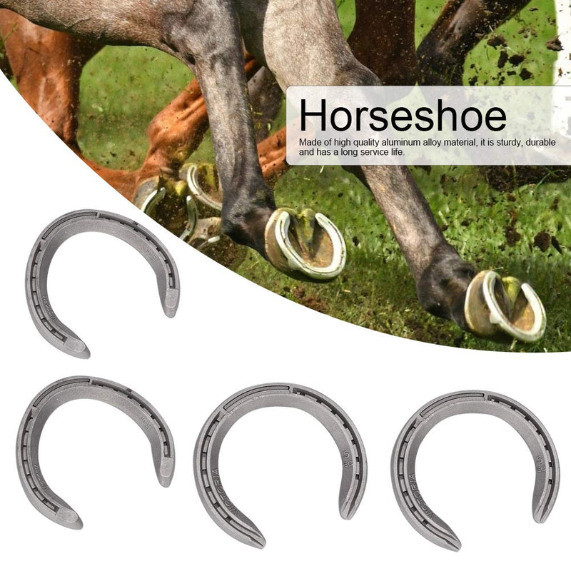 Aluminium Alloy Horseshoe Kit, 4pcs Horse Riding Tool Equipment Accessories for Horseshoe Palms(5) - PawsPlanet Australia