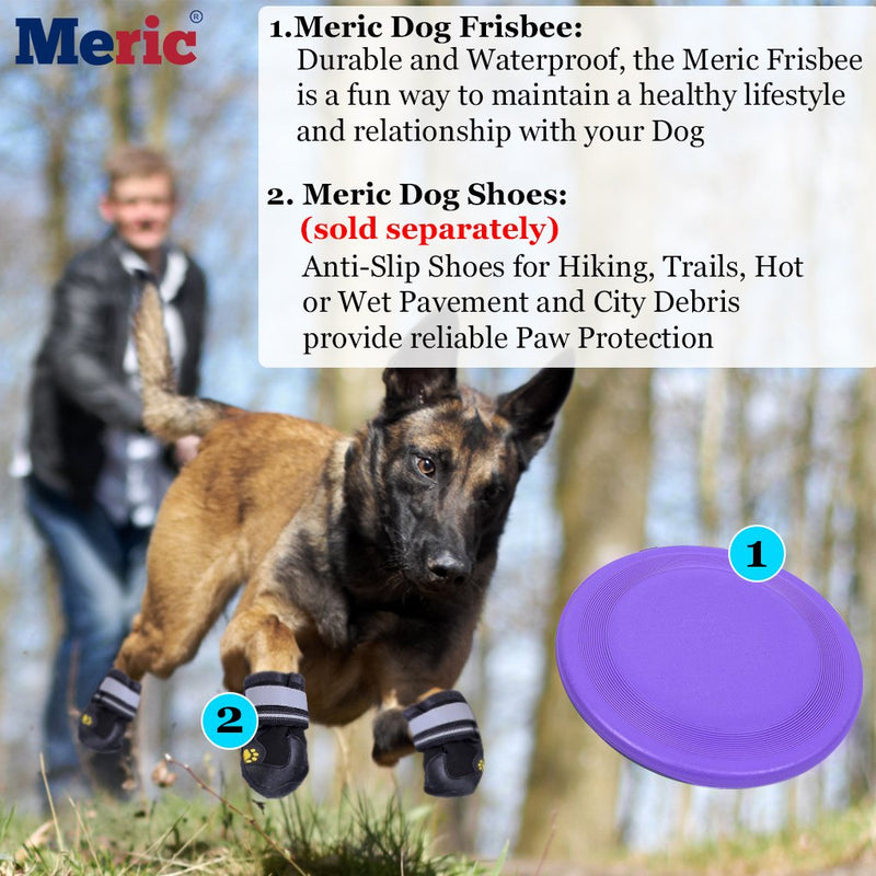 Dog Frisbee - Violet Flying Disc - Lightweight & Waterproof Plastic - Aerodynamically Designed Fast Flying Object - for Use in Land, Water & Air - Interactive Toy for Small, Medium & Large Pets - PawsPlanet Australia