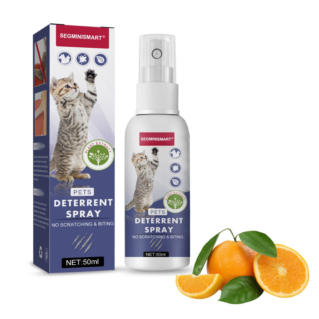 SEGMINISMART scratch-resistant spray, anti-scratch spray for cats, scratch protection for cats, dogs, cat repellent spray for indoor and outdoor use, scratch-resistant for sofa, door, table, furniture, protects your home 50 ml - PawsPlanet Australia