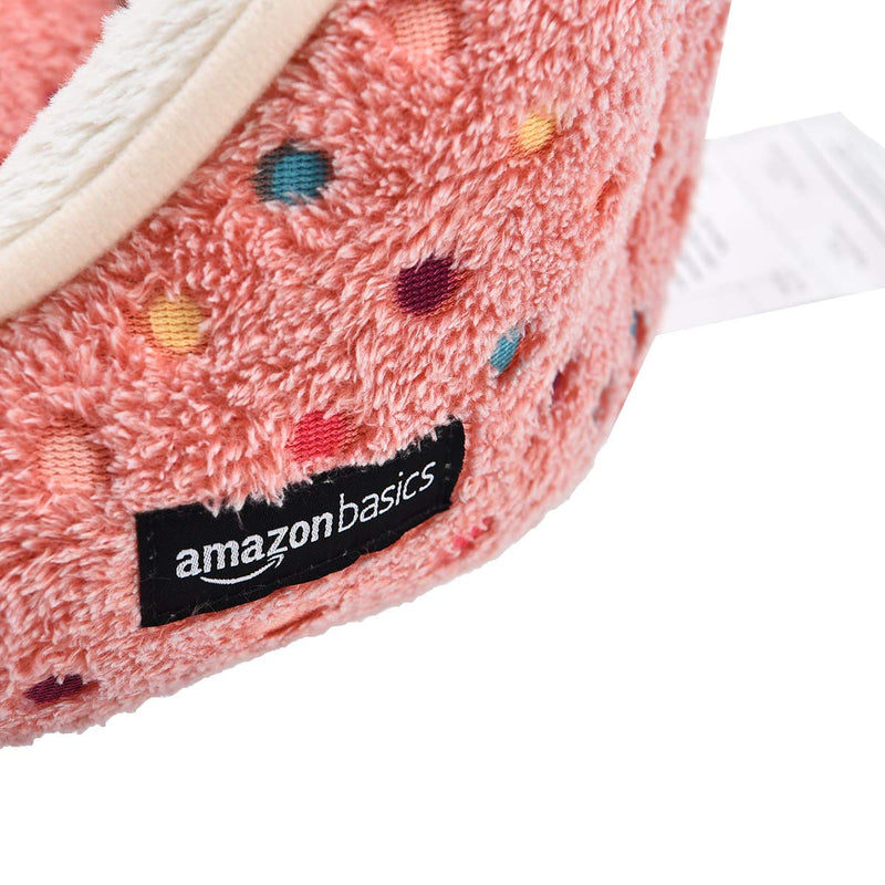 [Australia] - AmazonBasics Cuddler Bolster Pet Bed, Pink Polka Dots Small 