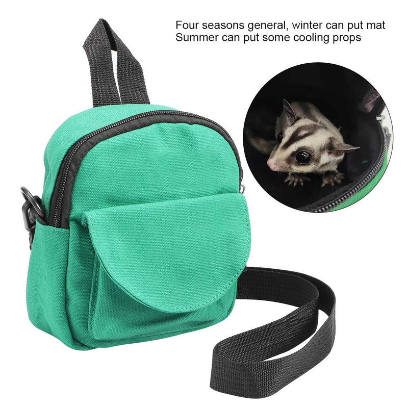 GOTOTOP Pet Outgoing Bag Hamsters Chinchillas Portable Small Pets Canvass Plush Cool Black Natural Green Outdoor Pet Supplies(7.09x6.69x1.57inch)(Natural Green) - PawsPlanet Australia