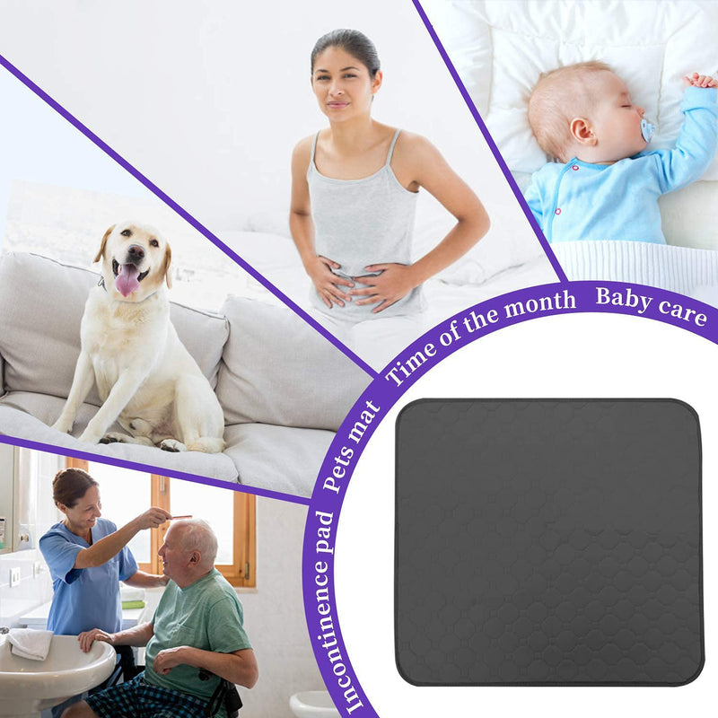 Waterproof Seat Pad Incontinence Pad Chair Seat Protector Pad Cushion Sheet Absorbent Washable Bed Pad Pet Sofa Cushion Multifunctional Waterproof Non Slip Underpad for Seniors, Adult, Children, Pet Black - PawsPlanet Australia