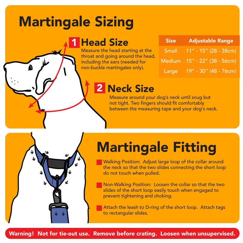 [Australia] - If It Barks - 1.5" Martingale Collar for Dogs - Adjustable - Nylon - Strong and Comfy - Ideal for Training - Made in USA Medium w/Buckle Patriotic 