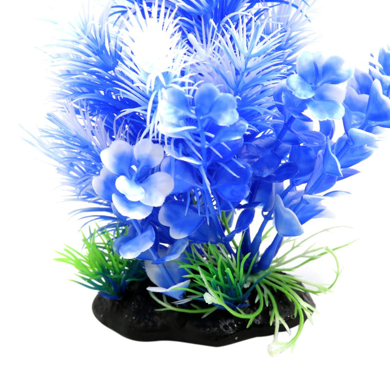 [Australia] - uxcell White Blue Plastic Plant Ornament Aquarium Terrarium Decoration for Reptiles and Amphibians 