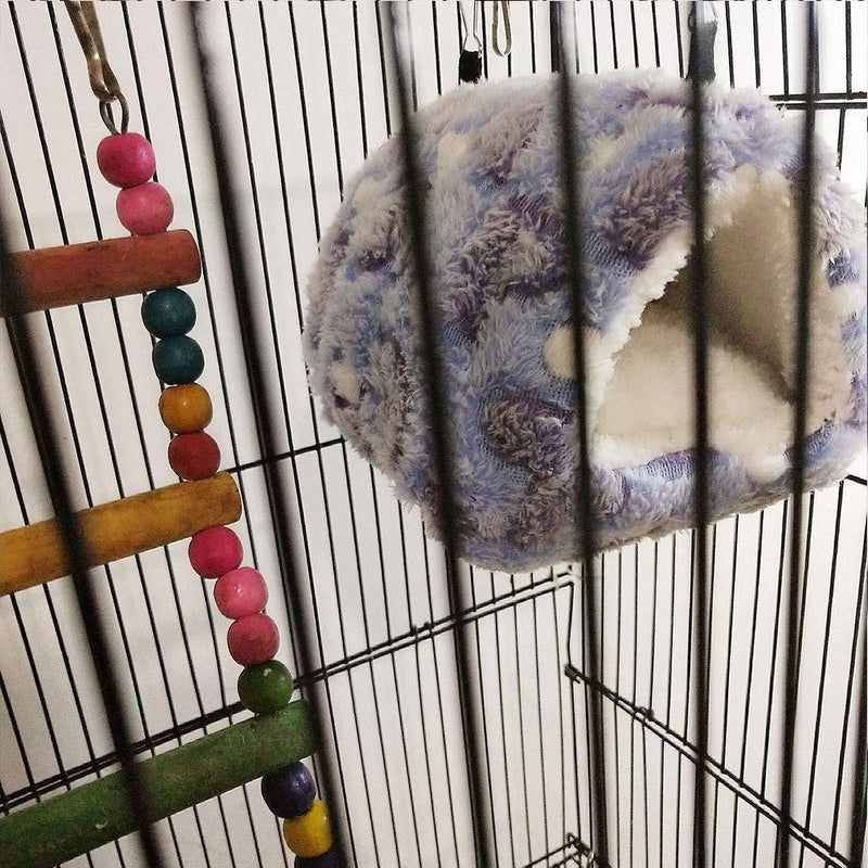 [Australia] - Oncpcare Winter Warm Hamster Bed Playing Soft Hamster Hammock Sleeping Cute Small Animals Nest Hanging Home Resting for Young Guinea Pig Degu Drawl Hedgehog L Purple 