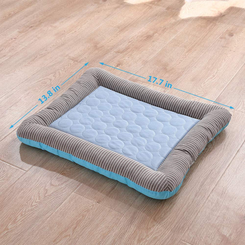RPGT Ice Silk Pet Self Cooling Pad Washable Sleeping Blanket- No Need to Freeze Or Refrigerate 14"x 18" Kennel Mat for Small Medium Large Dog and Cat - PawsPlanet Australia