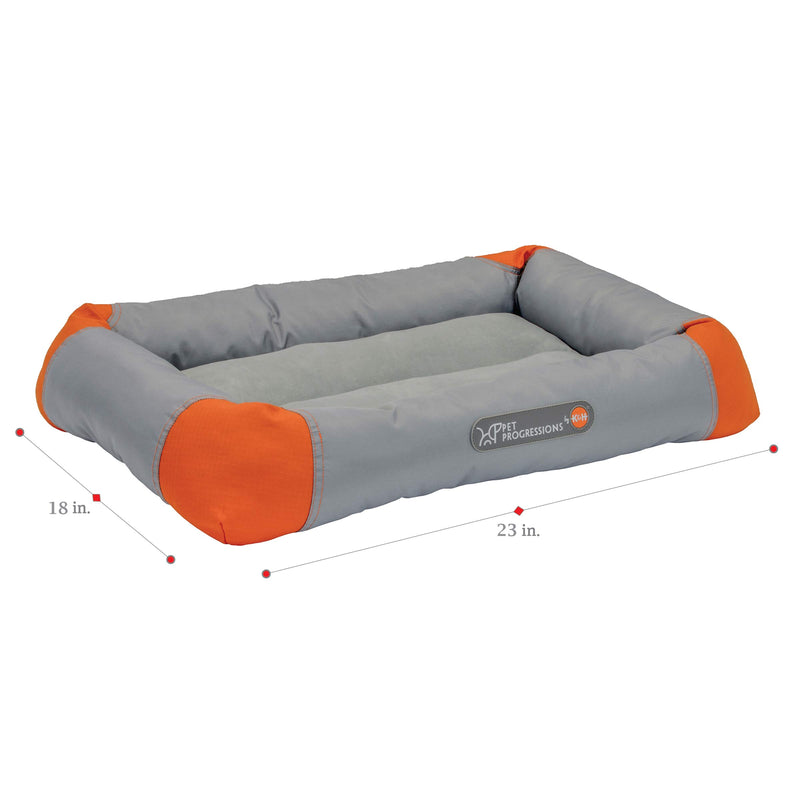 [Australia] - Pet Progressions by K&H -Waterproof Puppy Bolster Pet Pad - Piddle Proof, Stain & Odor Resistant, and Tear Resistant for Puppies & Adult Dogs Small (18" x 23") Grey 