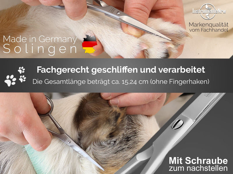 Grooming scissors dog hair scissors from Solingen hair scissors with one-sided micro-serration stainless steel 15.24 cm dog scissors with sharp cut for precise grooming for dogs and cats 6 inches - PawsPlanet Australia