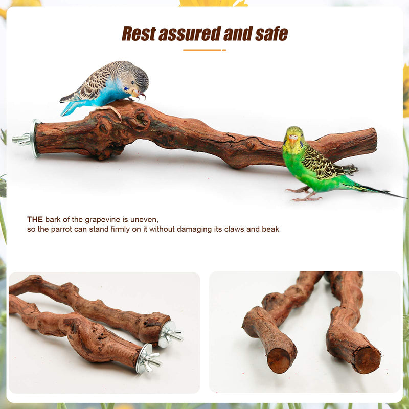 Bird Perch Stands Natural Grapevine Bird Cage Perch for Parrot Cage Accessories style-1 - PawsPlanet Australia