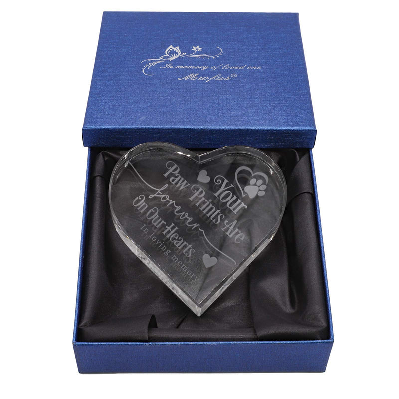 Hotme Pet Loss Gifts, Crystal Memorial Heart for Loss of Dog or Cat Sympathy Gifts, Dog Memorial Gifts, Cat Memorial Gifts, Pet Bereavement Gift, Dog Remembrance Gift - PawsPlanet Australia