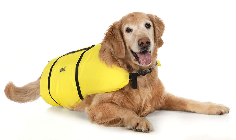 [Australia] - Seachoice 86330 Dog Life Vest - Adjustable Life Jacket for Dogs, with Grab Handle, Yellow, Size Medium, 20 to 50 Pounds 