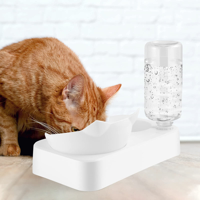 Gomyhom Cat Dishes for Food and Water,Detachable Gravity Bowl Dog Food Feeder,Widening Sink Non-Spill Bowls for Cats and Small Dog-23.5X12X21cm(S) 23.5X12X21cm(S) - PawsPlanet Australia