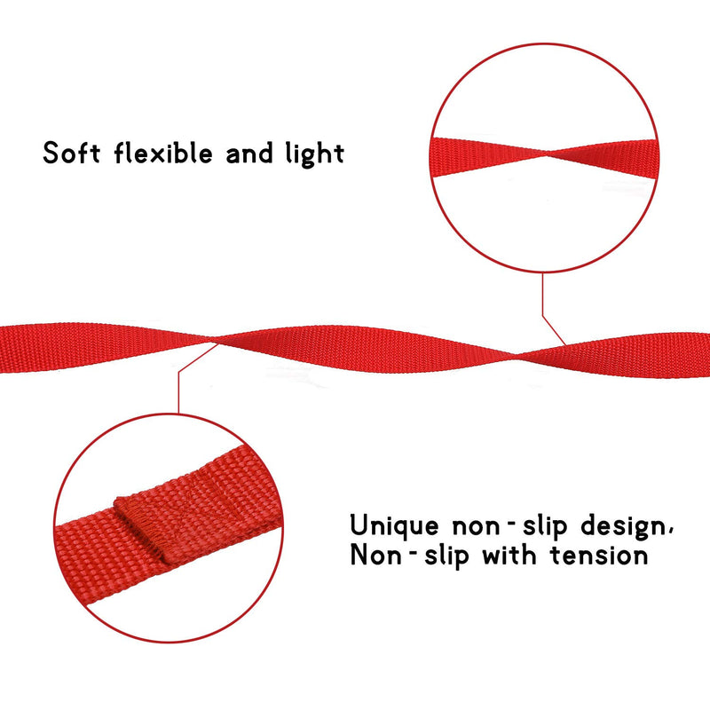 HAPPY HACHI Dog Training Lead with Padded Handle Strong Long Rope Nylon Webbing Recall Obedience Line Leash for Pet (16m/52ft, Red) 16m/52ft - PawsPlanet Australia