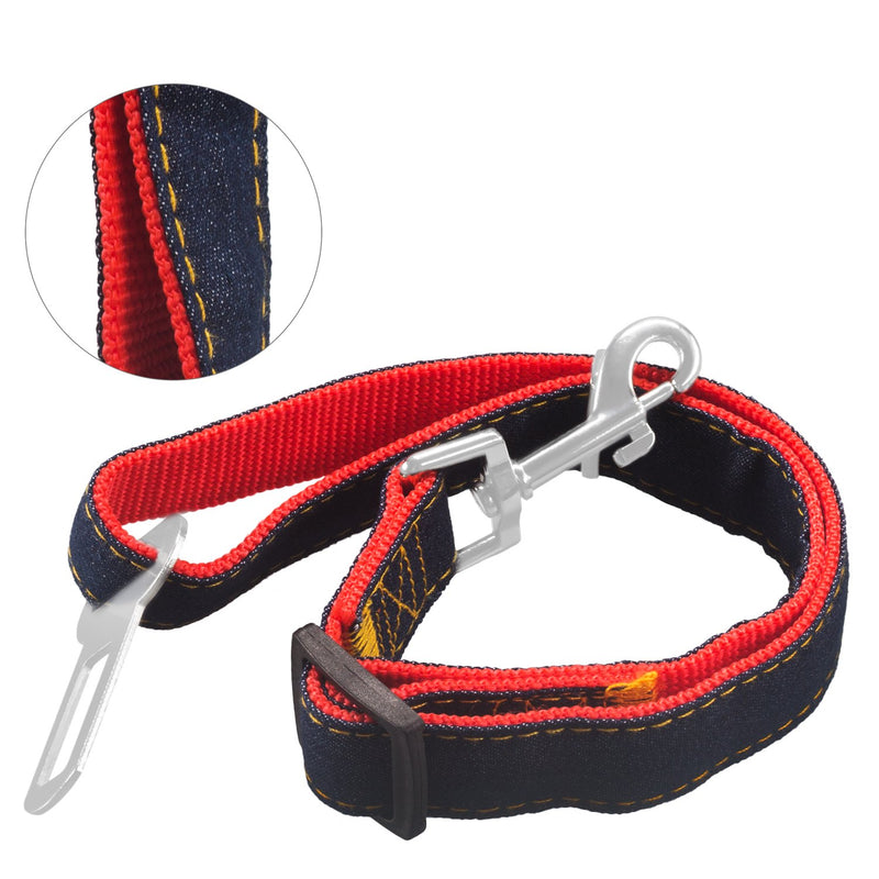 COMSUN Dog Seat Belt, 2 Pack Adjustable Pet Car Seatbelt, Dog Harness Safety Leads, Cat Vehicle Traveling Leash, 17-26 Inch Adjustable Length (Red) Red - PawsPlanet Australia