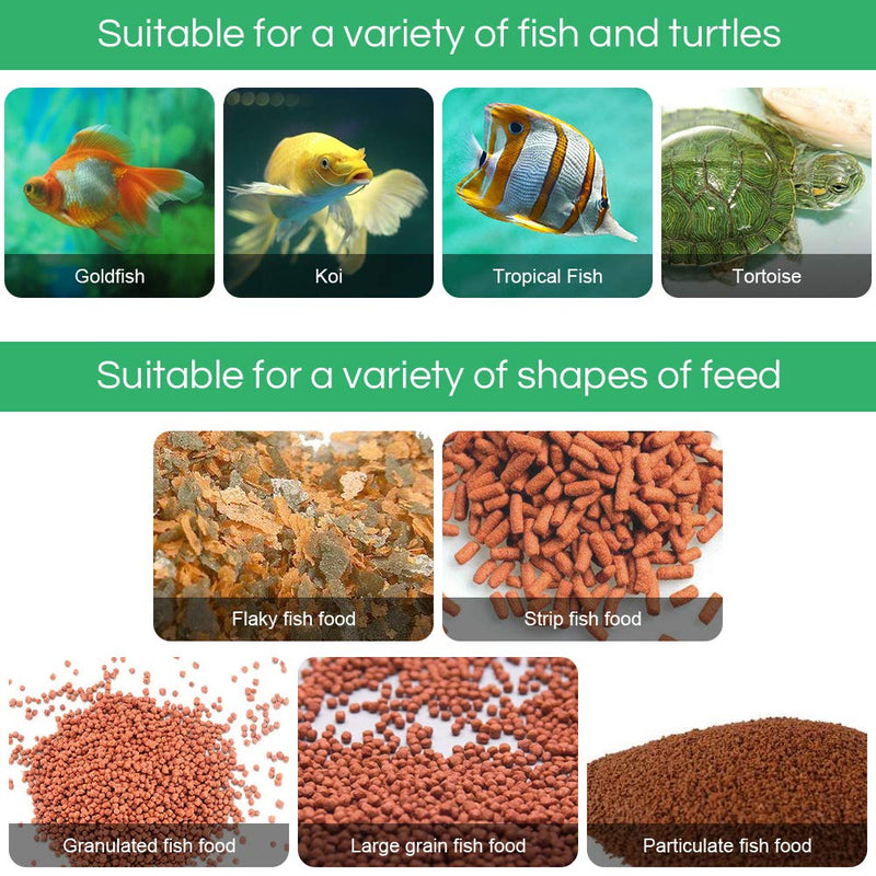 Zacro USB Charger Automatic Fish Feeder Large-capacity lithium battery for Aquarium Fish Tank with LCD Display, Fish Food Dispenser - PawsPlanet Australia