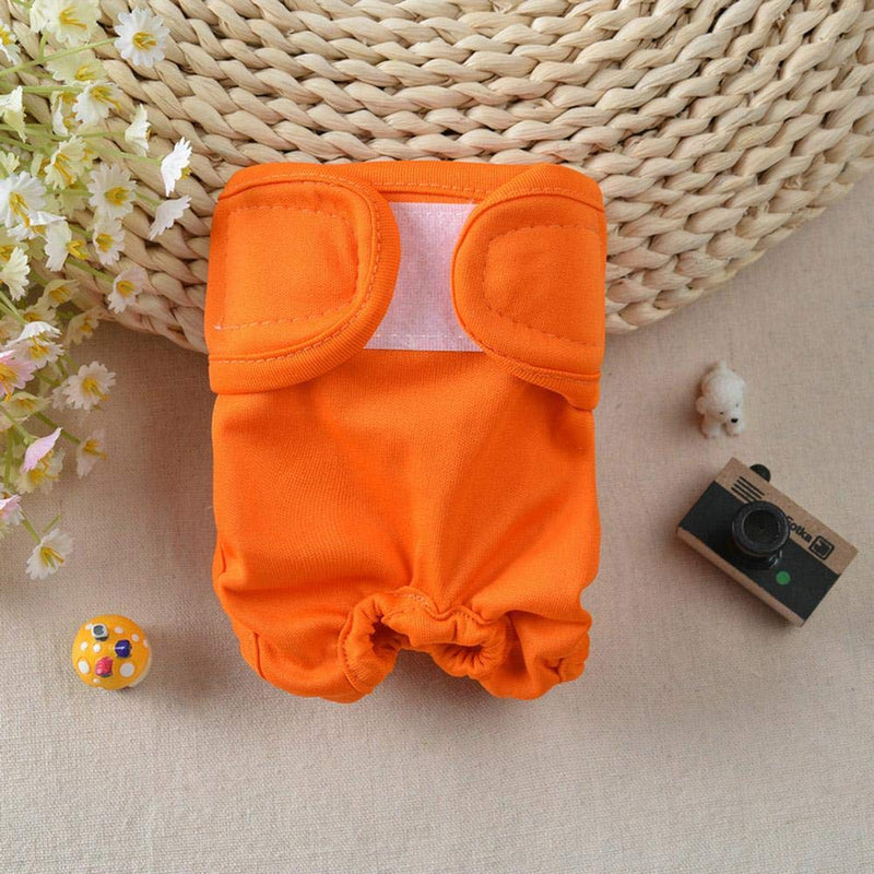 Pet Pants, Breathable Soft Anti-harassment Menstrual Pants Comfortable Cotton Sanitary Pants Dog Underwear for Small Medium Large Pet Dog Puppy(Orange, S) Orange, S - PawsPlanet Australia