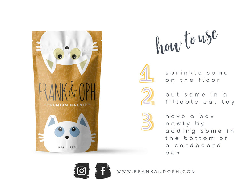 Frank & Oph Luxury Catnip Organic Premium High Potency Cat Treat - PawsPlanet Australia