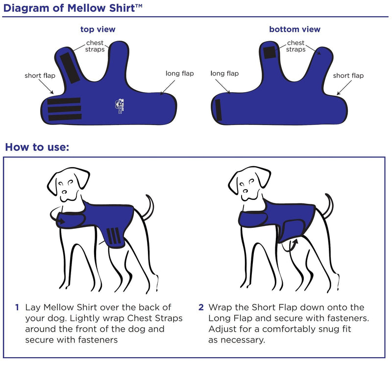 Mellow Shirt Dog Anxiety Calming Wrap XS Aluminum - PawsPlanet Australia