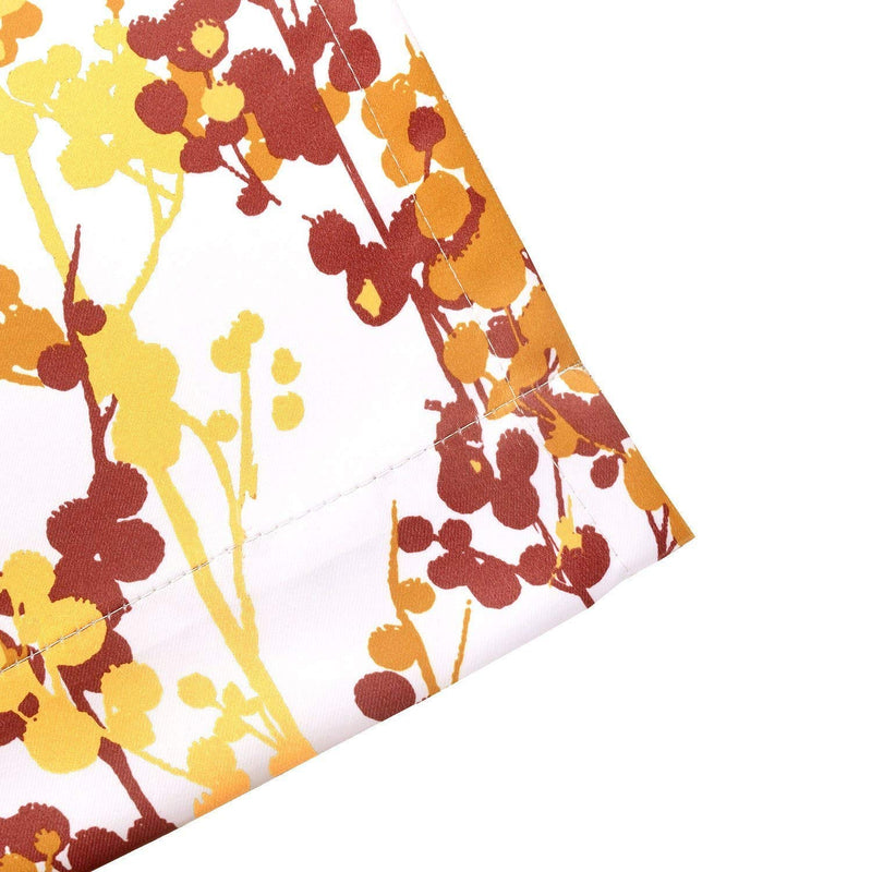DriftAway Leah Abstract Floral Blossom Ink Painting Thermal Insulated Window Curtain Valance Rod Pocket 52 Inch by 18 Inch Plus 2 Inch Header Red Rust Orange Gold 1 Pack Red/Gray 52"x18" - PawsPlanet Australia