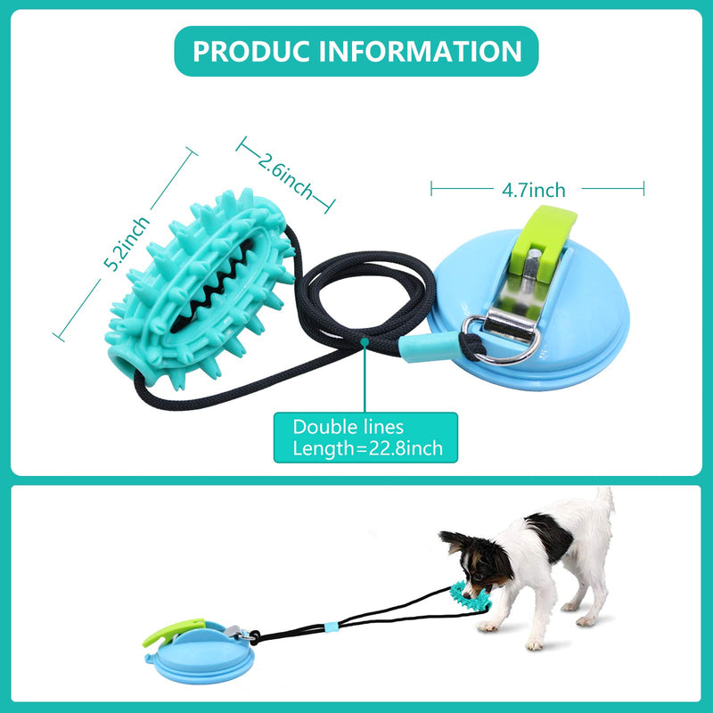 Suction Cup Tug Dog Toy,FateFan Dog Self-Playing Tug of War Pet Molar Bite Toy for Aggressive Chewers, Chew Ball Dog Rope Toy for Biting,Clean Teeth and Food Dispensing - PawsPlanet Australia