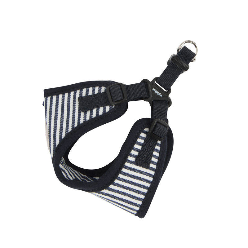 Puppia PARA-HC1523-SN-L Striped Navy Bobby Harness C Pet-Vest-Harnesses, LARGE L Puppia Bobby Harness C - PawsPlanet Australia