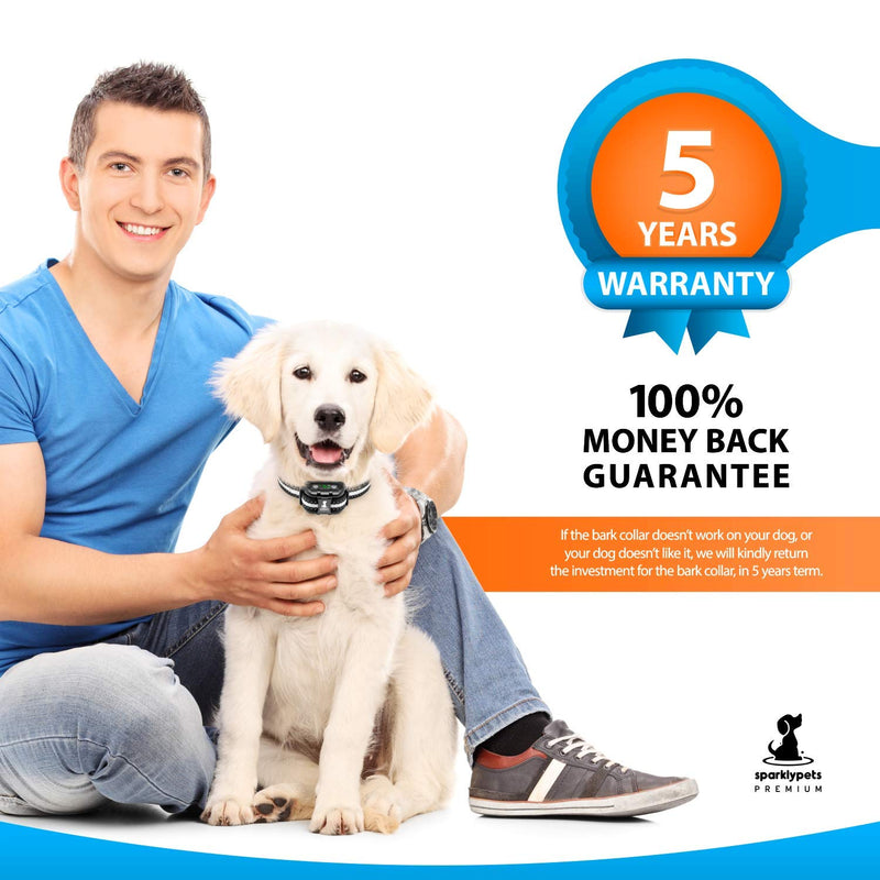 [Australia] - Smart Rechargeable Humane Bark Collar – Anti Barking Dog Collars with Beep Vibration, No Harm Shock, 5 Sensitivity Levels – Adjustable for Large, Medium or Small Dogs – Smart Q9 Bark Control Device 