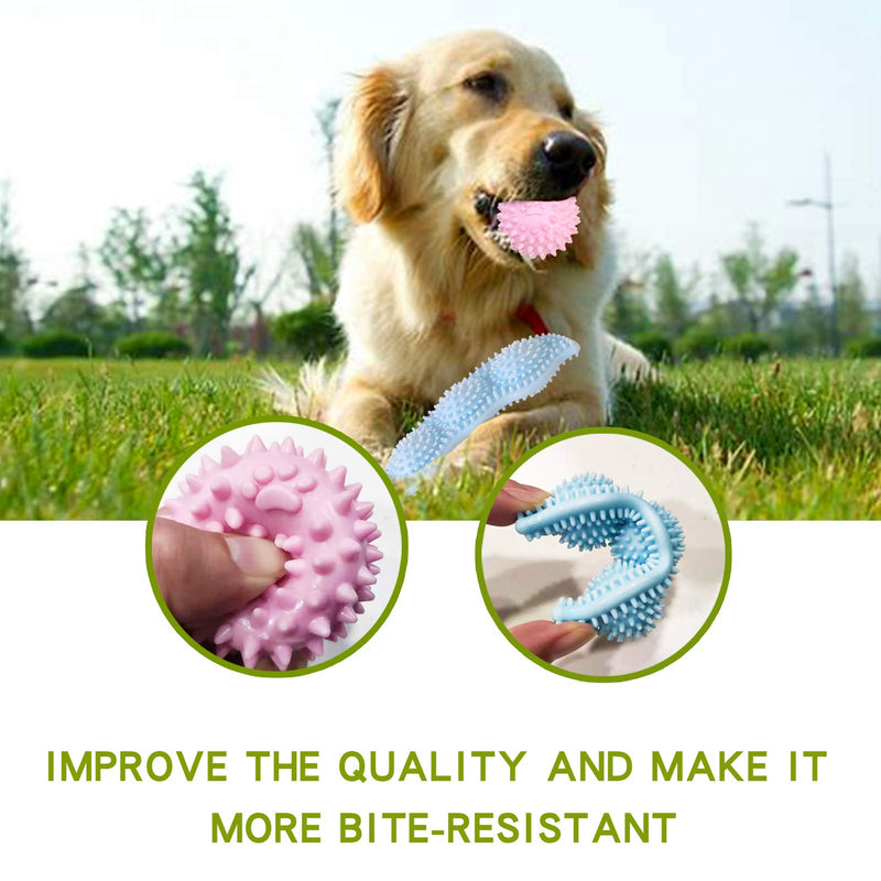 5Pcs 2-8 Months Puppy Teething Chew Toys, Interactive Dog Biting Toys, Soothes Itchy Teeth and Painful, 360°Puppy Teeth Cleaning - PawsPlanet Australia