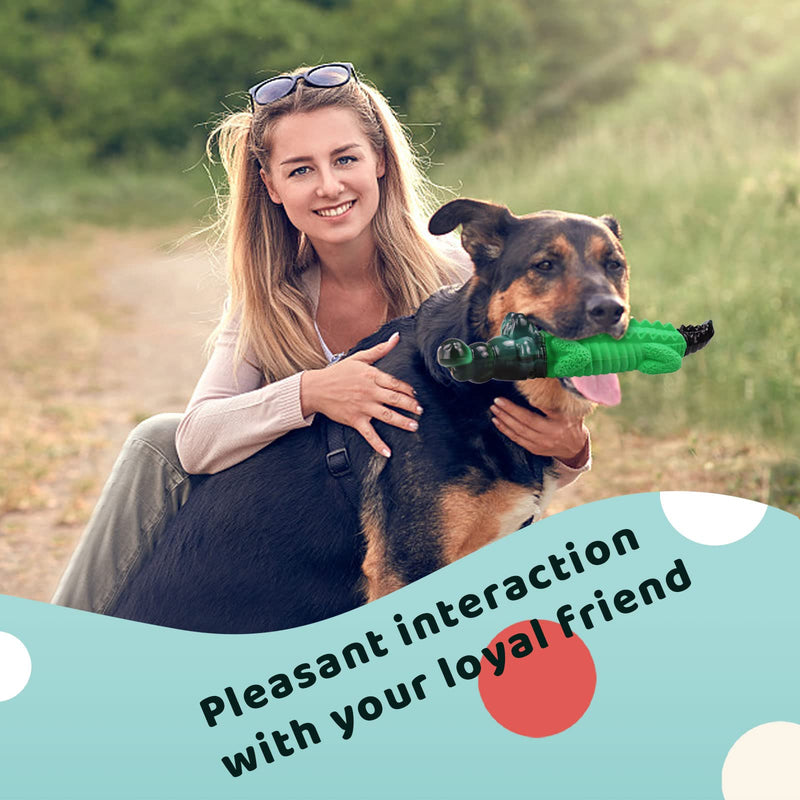 Dog Toys/Big Dog Toys/Indestructible Dog Chew Toys/Tough Dog Toys for Large/Medium Dogs Breed/Interactive Dog Toys for Your Loyal Friends - Milk Flavor Green - PawsPlanet Australia