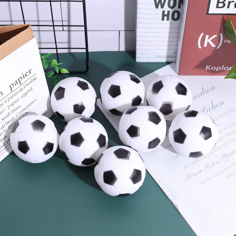 WWmily 8 Pieces Pet Balls Squeaker Football Soccer Balls Chewing Bounce Balls 2.56 IN Grinding Teeth Puppy Teething Toy Balls for Dogs (black white) - PawsPlanet Australia