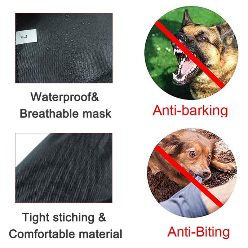Cilkus Dog Muzzles Suit, 7 PCS Adjustable Breathable Safety Small Medium Large Extra Dog Muzzles for Anti-Biting Anti-Barking Anti-Chewing Safety Protection Black - PawsPlanet Australia