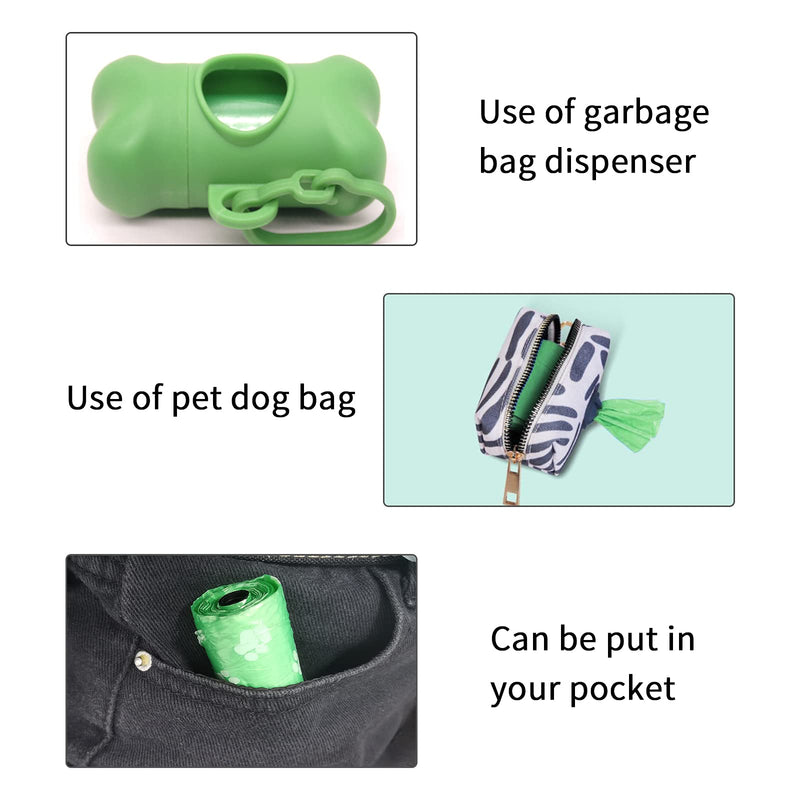 5 Pcs Dog Bags,Each Unfolding Size of 12 ×9 Inch Poop Waste Bag,Use for Dirty Baby Diapers or Disposing Car Trash,(20 Bags Per Roll） - PawsPlanet Australia