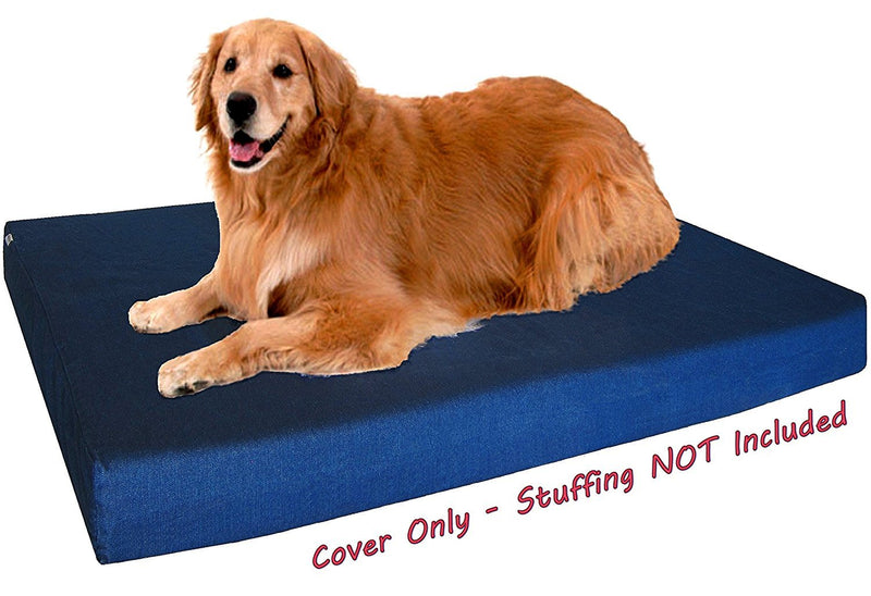 [Australia] - Dogbed4less DIY Durable Blue Denim Pet Bed External Duvet Cover and Waterproof Internal Case for Small, Medium to Extra Large Dog Bed - Replacement Covers only 40"X35"X4" Extra Large 