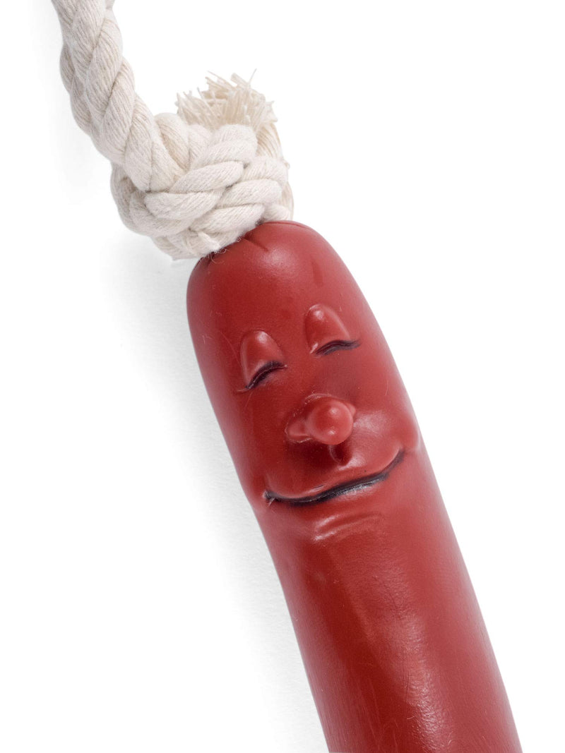 Petface Sausage On A Rope Dog Toy, Red - PawsPlanet Australia