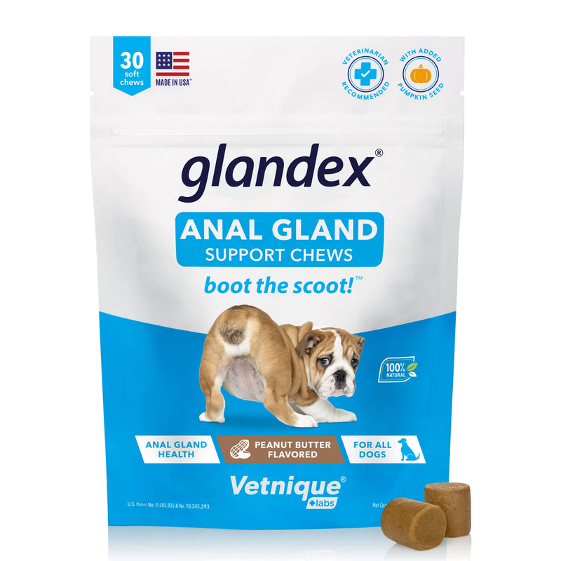 Glandex Anal Gland Medicated Spray for Dogs & Cats (4oz) and Glandex Anal Gland Support Chews 30 Ct Bundle Dog Deodorizing Spray & Anti-Itch Spray for Dogs, Anal Gland Dog Treats with Probiotics - PawsPlanet Australia
