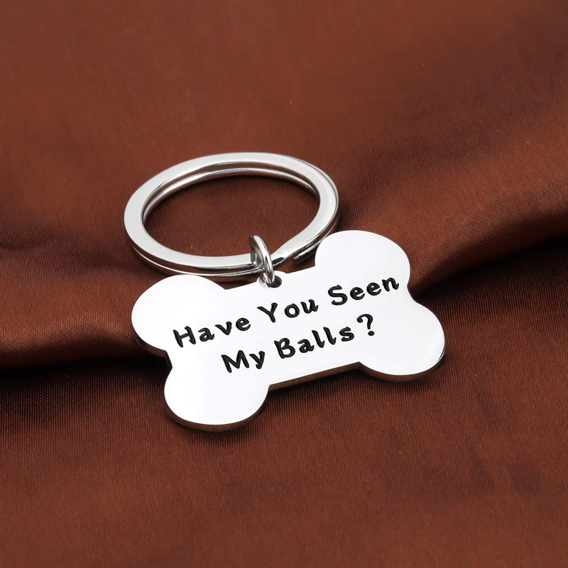 POTIY Dog Id Tag Pet Accessories Have You Seen My Ball Funny Dog Id Tag Bone Shape Pet Id Tag - PawsPlanet Australia