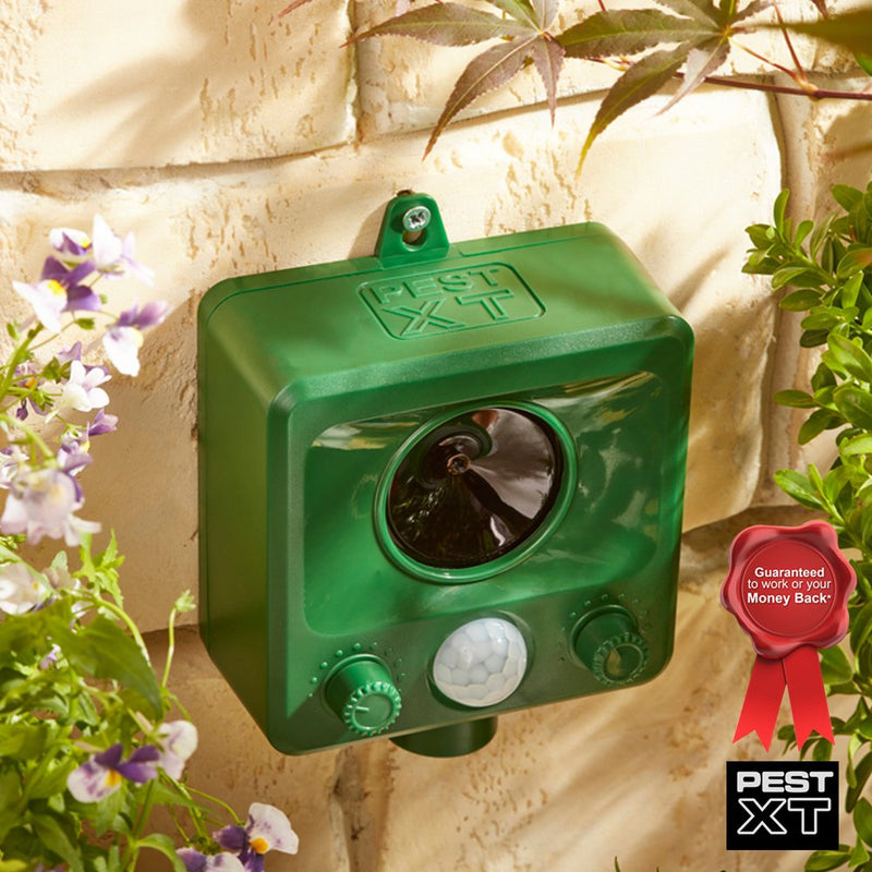 Pest XT Battery Powered Ultrasonic Motion Sensor Activated Cat Animal/Wildlife Repeller, Deters Unwanted Garden Pests (Green X2) - PawsPlanet Australia