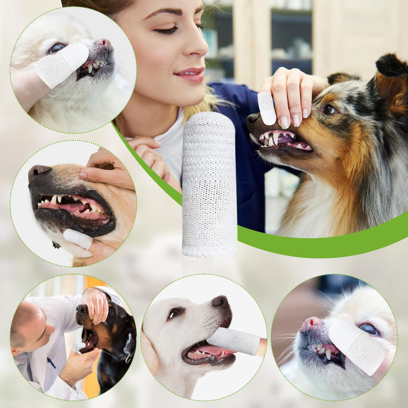 Pack of 14 reusable dog toothbrushes, dog finger toothbrushes, dog fingerlings, dog dental care, fingerlings dog toothbrush, tartar remover, dog teeth cleaning, dog toothbrush made of knitted fabric - PawsPlanet Australia