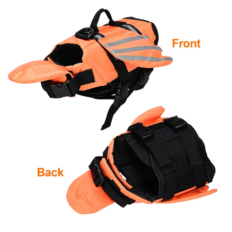 Podazz Dog Buoyancy Aid Life Jacket for Dogs Dog Floatation Jacket(Orange) (Small) Small - PawsPlanet Australia