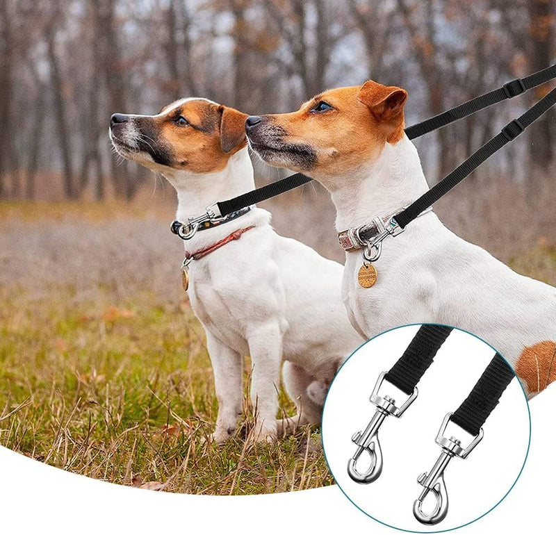 Hands-free leash, dog leash, double dog leash, nylon dog leash, no tangling, 360° rotating splitter double leash for two dogs, for small medium and large dogs running training - PawsPlanet Australia