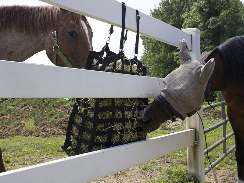 Derby Originals Supreme Patented Four Sided Slow Feed Horse Hay Bag Black - PawsPlanet Australia